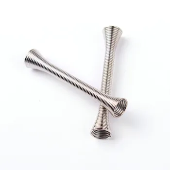 

50pcs/lot Rhodium Color Horn Spring Beads Caps Fit Necklace Bracelet Screw Thread Bead End Caps Diy Jewelry Making F2025B