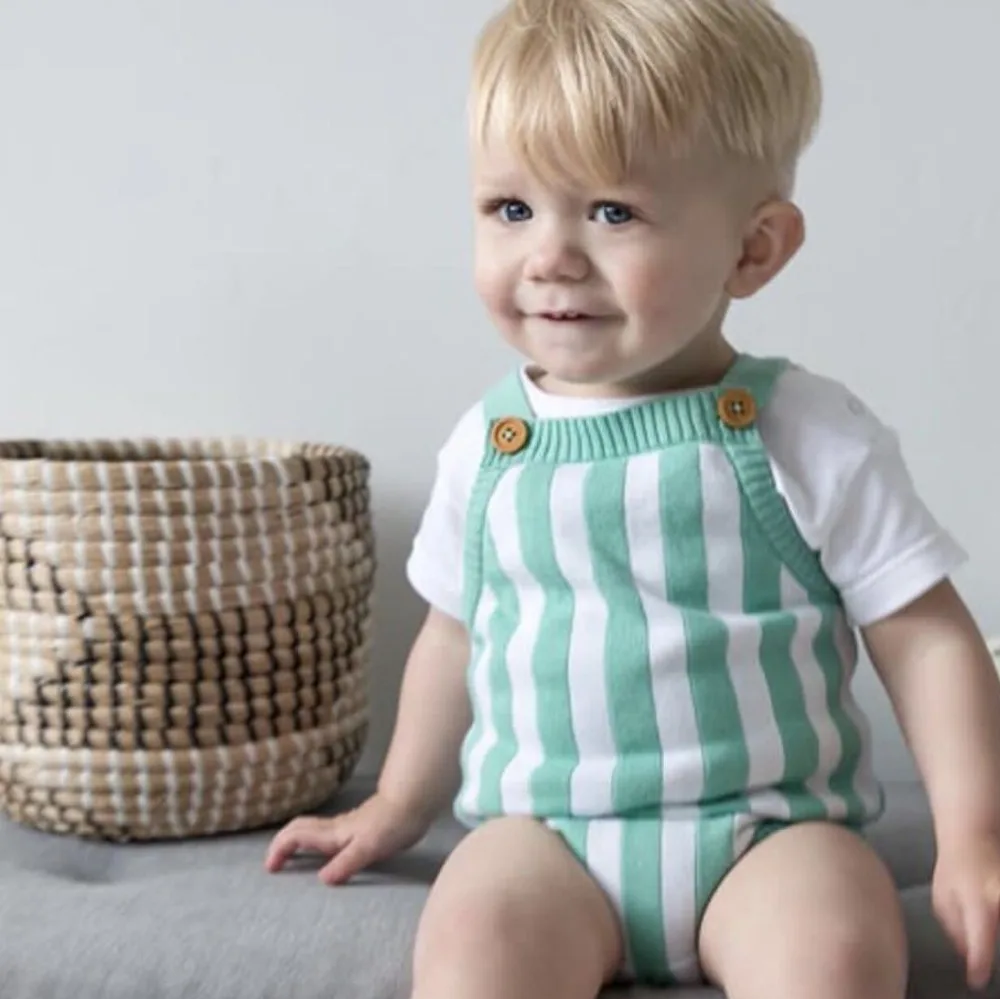 Goedkoop Gestreepte Baby Meisje Romper Kleding Pasgeboren Baby Jongen Rompertjes Gebreide Baby Overalls Baby Meisje Zomer Kleding Peuter Kleding Rompertjes