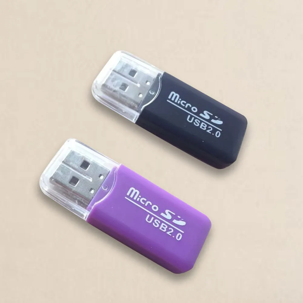 HIPERDEAL 2PCS USB 2.0 Micro SD TF Flash Memory Card Reader Mini