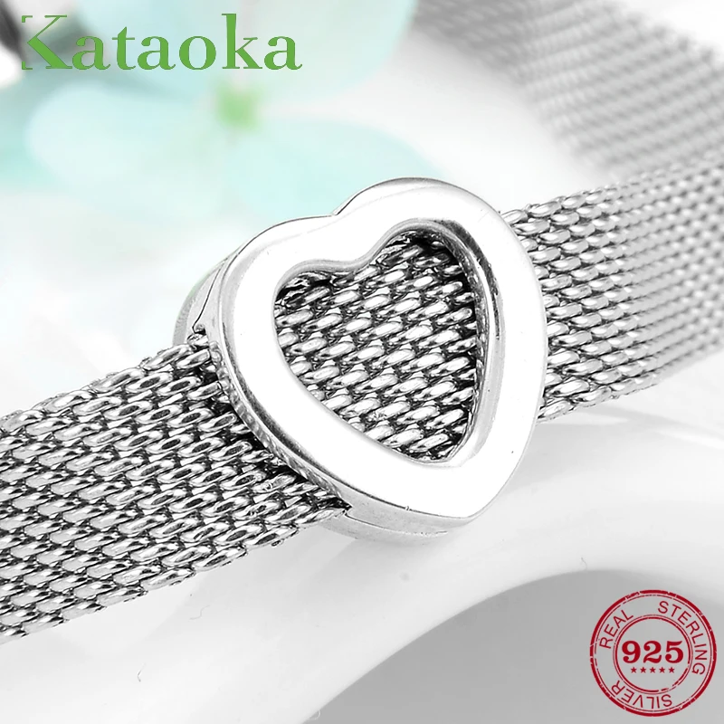

Fashion Silver 925 clips Beads Hollow Heart Charms Fit Original 925 sterling silver reflections Bracelet Jewelry Making