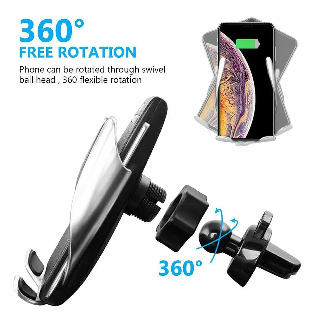 Car Phone Holder for Phone Intelligent Infrared Qi Car Wireless Charger Air Vent Mount Mobile Phone Holder Stand