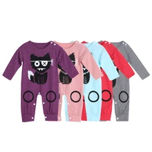 Cartoon Baby Romper Spirng Autumn Long Sleeve Little Monster Baby Boy Girl Romper Infant Warm Jumpsuit Kids Cotton Clothes