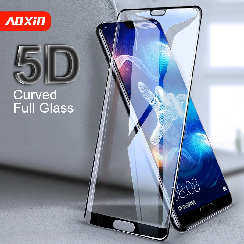 Изогнутое закаленное стекло AOXIN 5D для HUAWEI P10 P20 P30 Lite Pro Защитная пленка экрана Huawei 3D