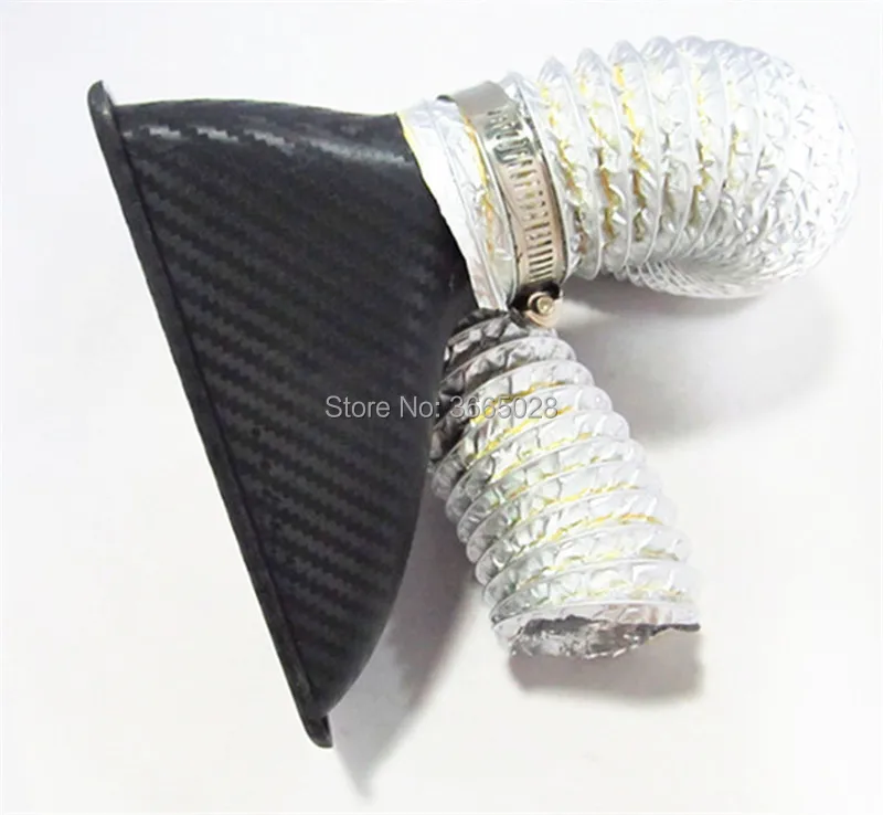 Universal Carbon Fiber look Car Turbo Air Intake Pipe Turbine Inlet