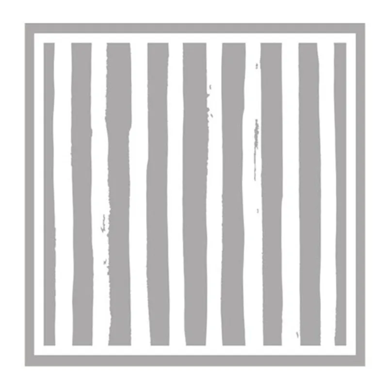 

Stripes Frame Background Plastic Stencil for Scrapbooking Decorative Embossing DIY Card Craft Drawing Template 6x6 inch New 2019