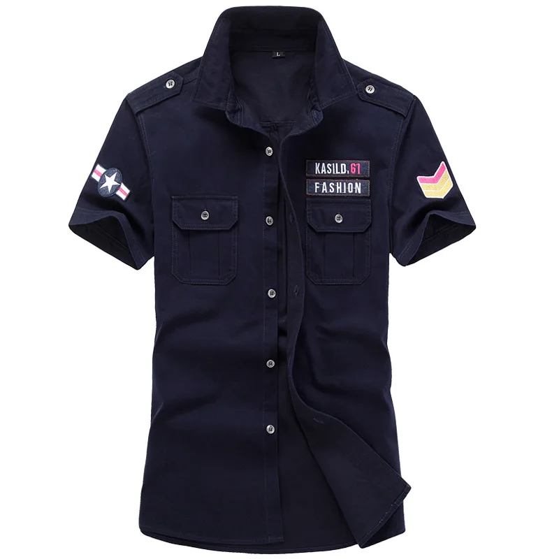 Fashion Shirt Air Force Tactical Military Style Shirts Men Army Combat