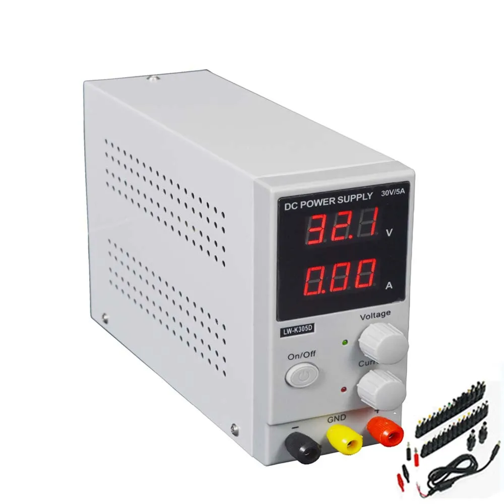 DC Power Supply (0-30V,0-10A) Adjustable, Switching Power Supplies, Mini High Precision 4-digit Display With USB Fast Charging Interface, Variable Lab Bench Power Supply, Output Button/encoder Knob