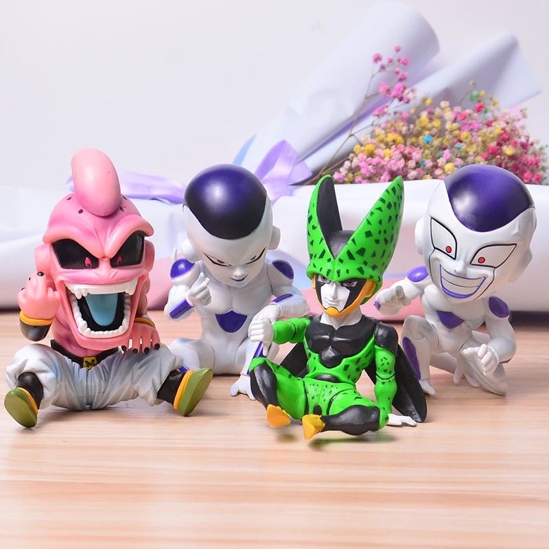 4 шт комиксов аниме Dragon Ball забавные серии Bad Boy Majin Буу ячейки Frieza средний палец