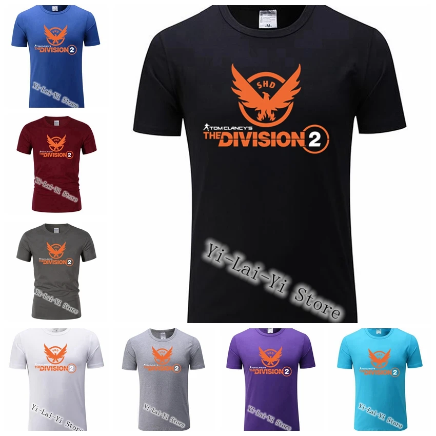 

Men's T Shirt The Division 2 Tom Clancy's SHD PS4 Xbox PC Games Tee/TShirt/Shirt Male Hip Hop Funny Men Game Tee TShirts 2019