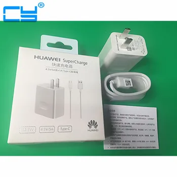 

Original Boxed HUAWEI MATE 9/pro/prosche Supercharge 5V 4.5A/4.5V 5A USB fast Charger adapter + 1M type c quick charging cable
