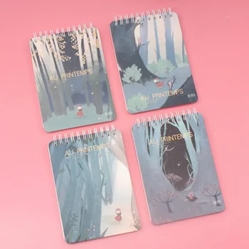 

Flap coil this notebook mini fresh hard shell notebook notebook A6 vertical flip 64K portable notebook random delivery