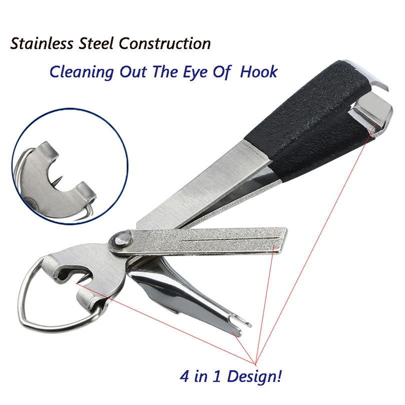 

2018 New 1 Pcs 4 In 1 Quick Knot Cutter Nippers Snip Tying Tool Nail Clippers Line A30