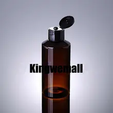 300 шт./лот Ёмкость 150 ml пустая Pet коричневая бутылка с черный Чехол-книжка с крышками для лосьон, вода или косметической упаковки XCI02