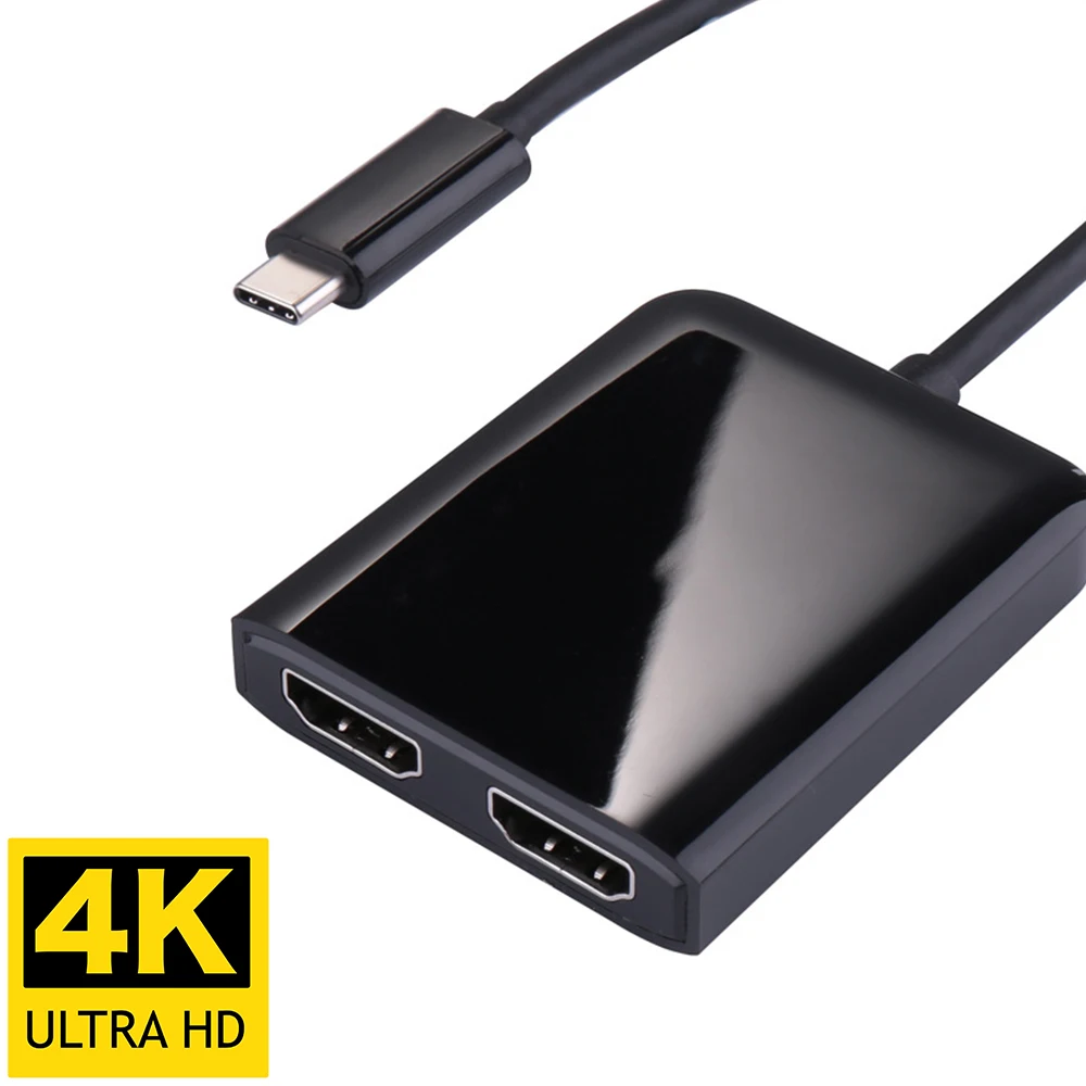 USB Type C в двойной HDMI конвертер HD 4K 60HZ USBC Мужской HDTV видео адаптер док кабель для