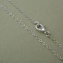 Цепь готовая носить посеребренный/плоский овальный кабель-выбрать 2*3 мм 1" L