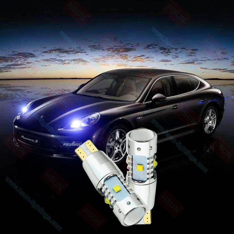 

2cs car led HSUN-T10 50W C.R.E.E. High Power LED Canbus LED can be shown width lamp high power 80W led light power supply 14V.