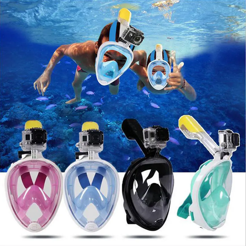 

Full Face Scuba Mask Diving Mask Snorkeling Mask Swimming Panoramic View Anti-fog Anti-leak Snorkel Scuba Underway Diving Mask