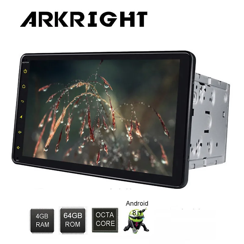 

Newest HD Double Din Andriod 8.1 8 Inch 4GB+64GB Built-in 4G Modem DSP Wireless Carplay Rear View Camera GPS Universal Car Radio