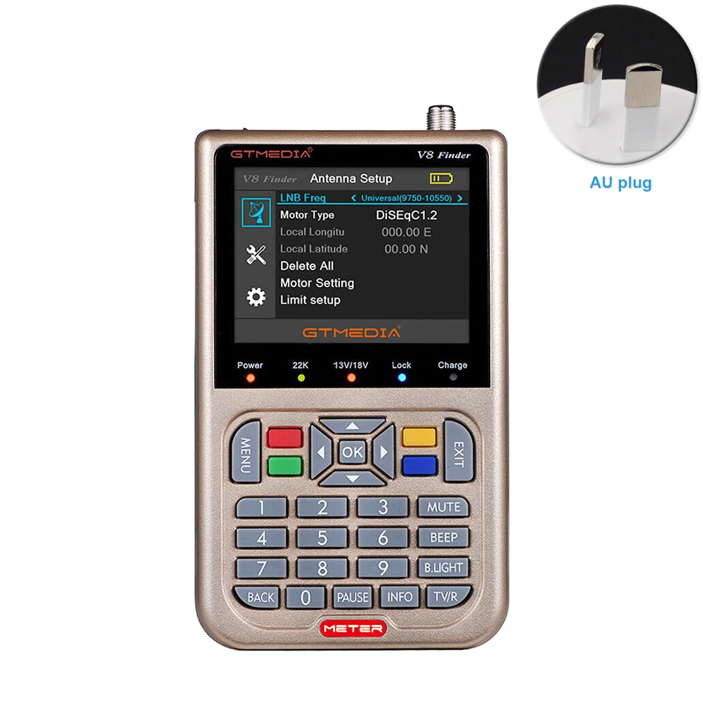 

V8 3.5 Inch 1080P Digital Satellite Finder Lightweight Colorful Screen LCD USB Battery Powered Tool HD Electronic Anti Corrosion
