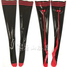 Латексные чулки высокие чулки с отделкой по индивидуальному заказу