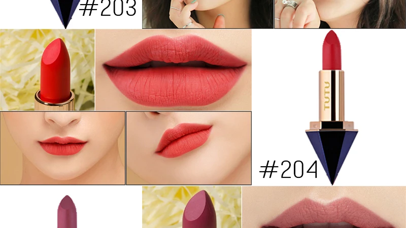 TUTU Velvet Lipsticks Long Lasting Sexy Shimmer Waterproof Nude Lip Stick Moisturizing Stars Matte Lipstick 6 Color Make-up Kit (11)