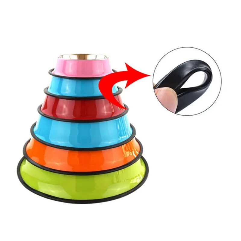 High Quality Stainless Steel Pet Bowls Dog Puppy Cats Food Water Feeder Pets Supplies Feeding Dishes Dogs Accessories SML Size (5)