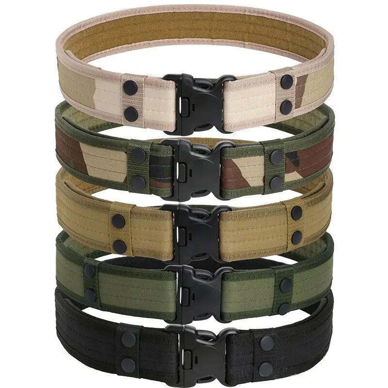 U.S Army Style Combat Belt Quick Release Men Waistband Outdoor Hunting Girdle A 