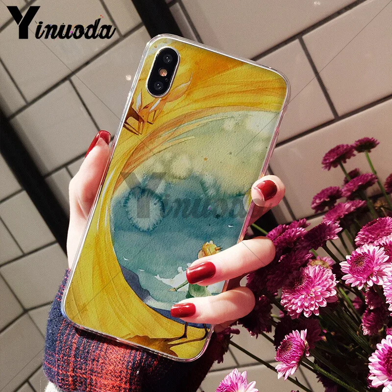 Yinuoda The Little Prince Smart Cover Soft Shell Phone Case for iPhone X XS MAX 6 6S 7 7plus 8 8Plus 5 5S XR - Цвет: A8