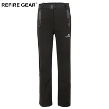 ReFire gear зимние теплые дышащие водонепроницаемые спортивные Легинсы женские ветрозащитные мягкие оболочки уличные брюки женские походные флисовые брюки