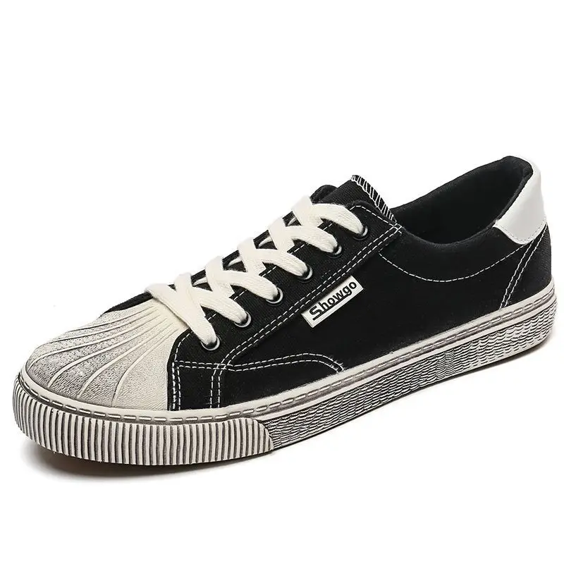 Shell Head Canvas Shoe Male Low Help Han Small Edition Shoes Men Schoolboy Skate Shoes 2019 Season Trend Shoes Zapatos De Hombre