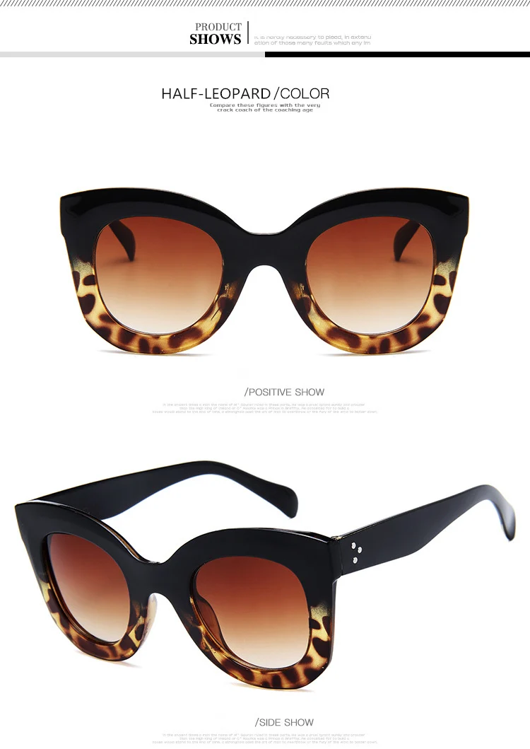 Новая мода кошачий глаз солнцезащитные очки женские брендовые дизайнерские винтажные градиентные солнцезащитные очки «кошачий глаз» Оттенки для женщин UV400