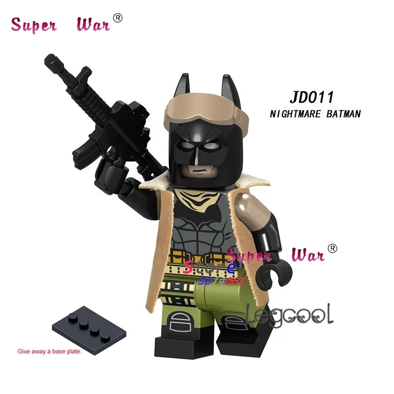 

1PCS model building blocks action super hero Nightmare Batman DC Dark Metal movie Series boy diy toys for children gift