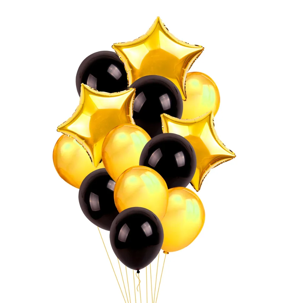 FENGRISE-13pcs-Gold-Black-Latex-Balloon-30-40-50-60-Pearl-Birthday-Balloons-for-Birthday-Party (1)