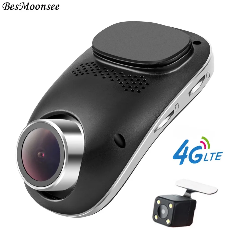 BesMoonsee 4G Android 5,1 gps ADAS Dash Cam DVR Автомобильный рекордер Full HD 1080P мини скрытый wifi Автомобильный видеорегистратор с камерой заднего вида - Название цвета: with rear camera