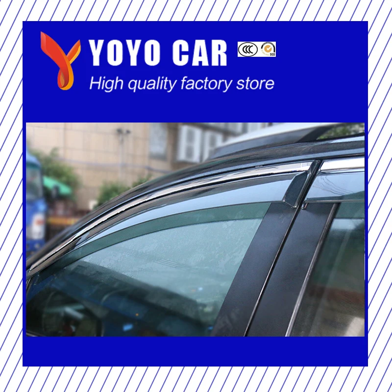 

Hot sale 4 Piece Injection molding trim vent shade rain sun wind deflector window visor for RAV4 2009-2012 2013-2018
