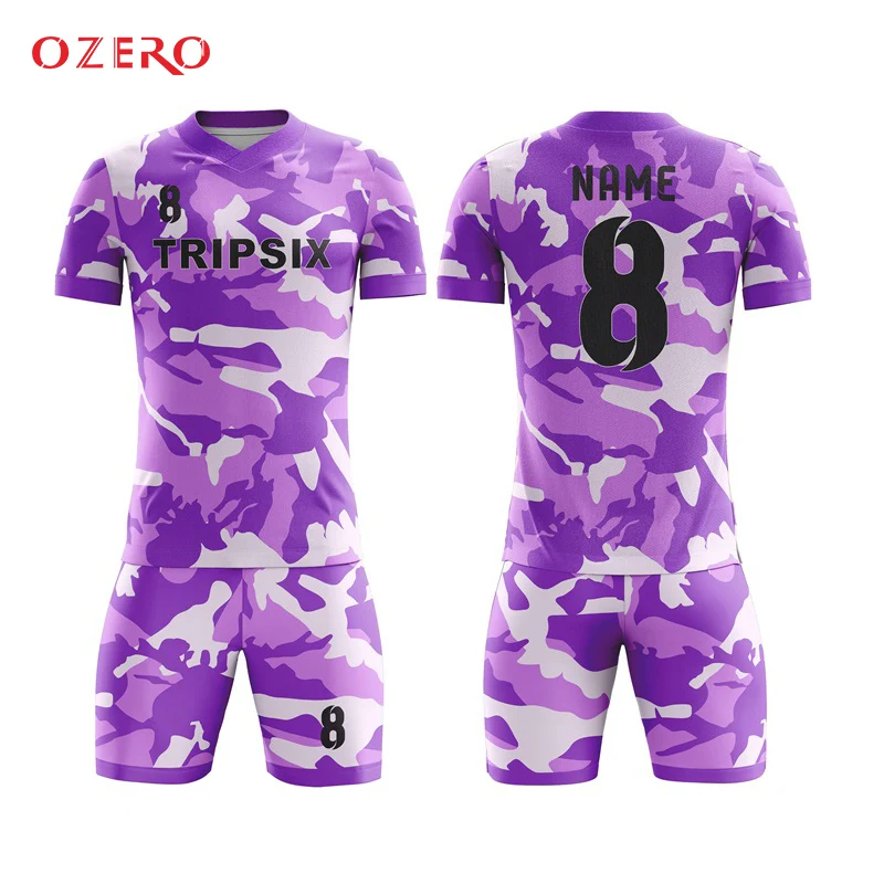 new season camouflag uniform customizing football top and short|custom