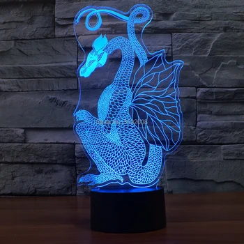 

Cartoon 3D papercut dinosaur design night light as a gift for children 7 Changing Colors LED Lamp