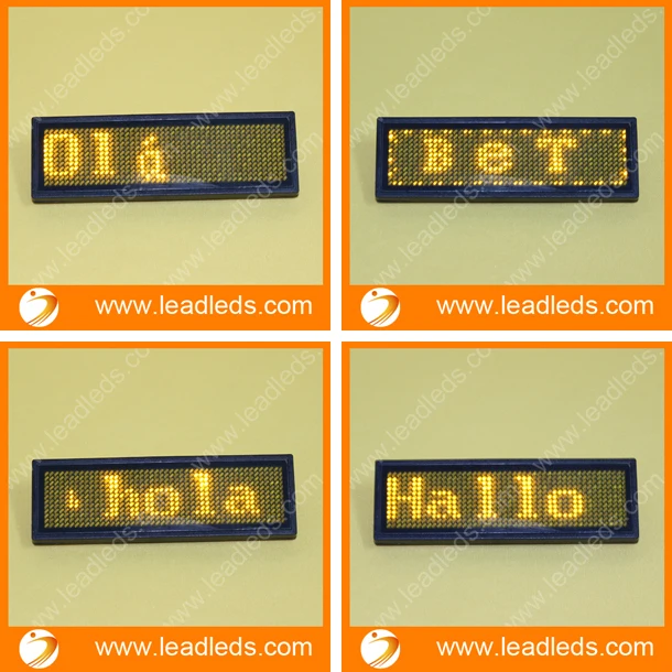 

11x44 pixels programmable led name badge for display led message board