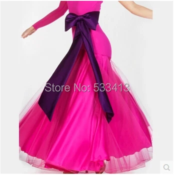

Ballroom dance costume sexy gauze ballroom dance long skirt for women ballroom dance competition skirt 5kinds of colors