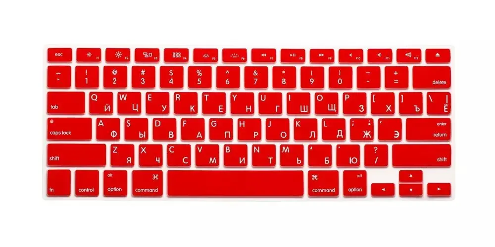 Защитная пленка для клавиатуры с русскими буквами для Macbook Air Pro retina 1" 15" 1", чехлы для ноутбуков Mac book 13 15, версия США