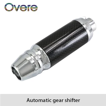 

Overe 1Set Carbon Fiber Car Gear Shift Shifter Lever Knob Button For Mercedes W205 W203 Volvo XC90 S60 XC60 V40 Alfa Romeo 159