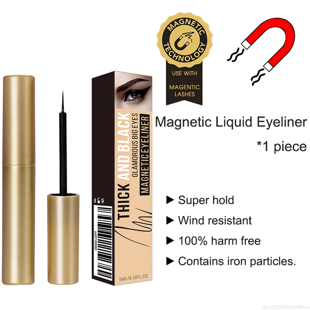 

Ibcccndc 6ml Magnetic Liquid Eyeliner for Magnets Eyelashes Fast Drying Easy Wear Long-lasting Waterproof Eye Makeup TSLM1