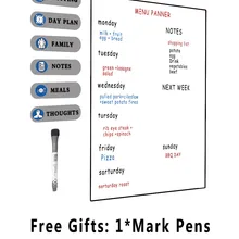 Магнитная доска сухая белая доска A4 Размеры 0,5 мм толщиной для Кухня холодильник доски для записей, записная книжка, заметок