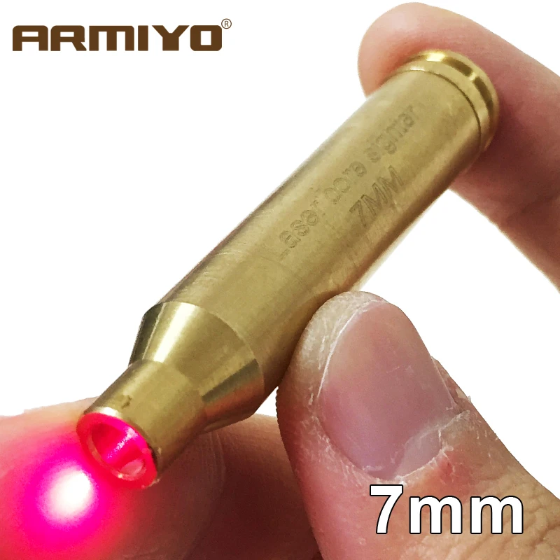 

Armiyo Boresight CAL: 7mm 13.3mmx63.5mm Cartridge Rifle Bore Sight Gun Optics Red Laser Hunting Accessories No Batteries