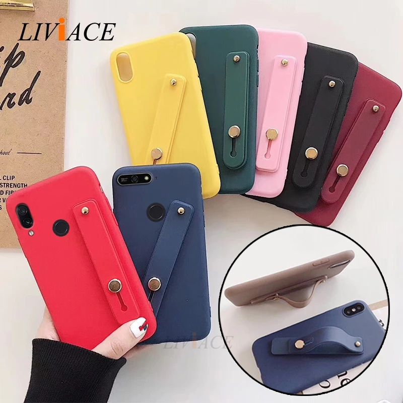 

Hand Band Wrist Band silicone case on for huawei honor 7a 7c pro view 20 10 9 8 lite 8a 8c 8x 7x 7s holder stand soft back cover
