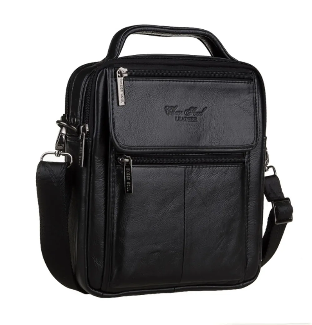 

Made Of Genuine Leather High Quality Crossbody Messenger Shoulder Bag Men Business Cowhide Tote Handbag Travel Casual Male Bags