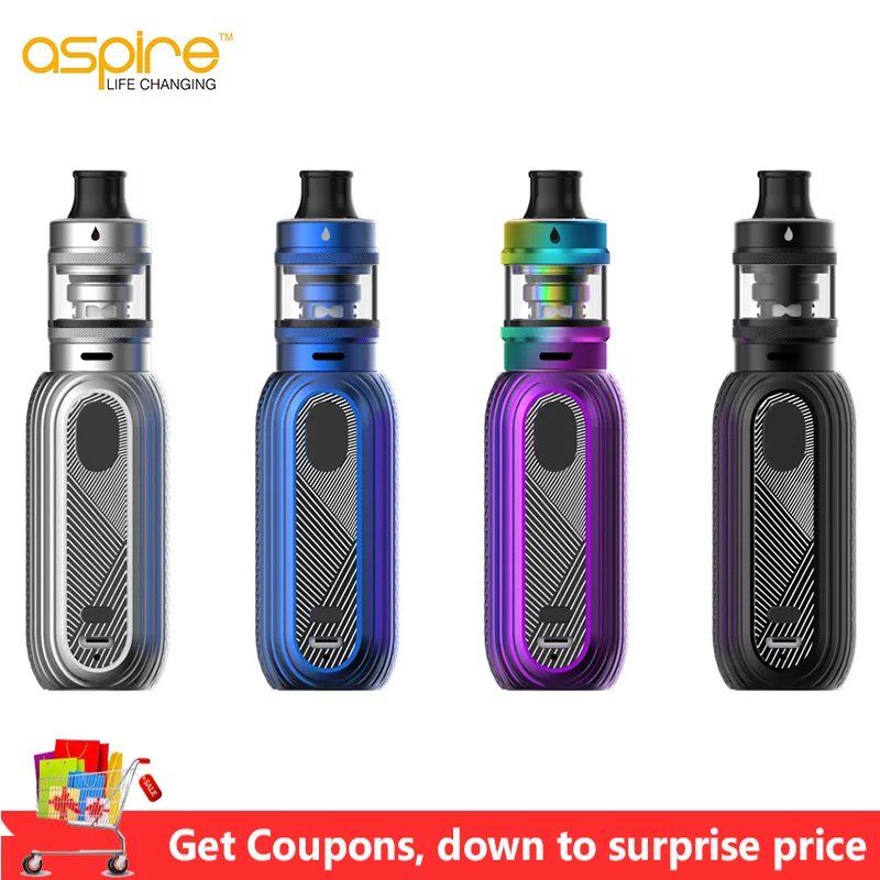 

Original Aspire Reax mini Kit 3.5ml Tigon Tank and 1600mAh Built in Reax Mini Battery Mod Vape Tigon Coil Electronic Cigarette