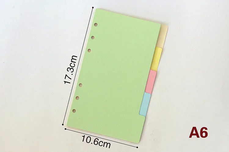 A5 A6 A7 Тетрадь аксессуары для планировщика красочные разделители внутренняя страница 5 предмета в комплекте; комплект из двух предметов сменный блок подходит для Filofax повестки дня