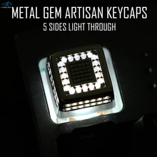 DIY полупрозрачные ESC R4 металлические клавиши на клавиатуру для механических клавиатуры OEM с подсветкой металлический драгоценный камень Artisan Keypress F zone для игровой клавиатуры