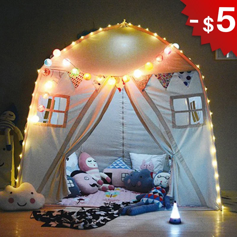 Хлопковая детская игровая палатка Tipi Детская для улицы детский игровой домик